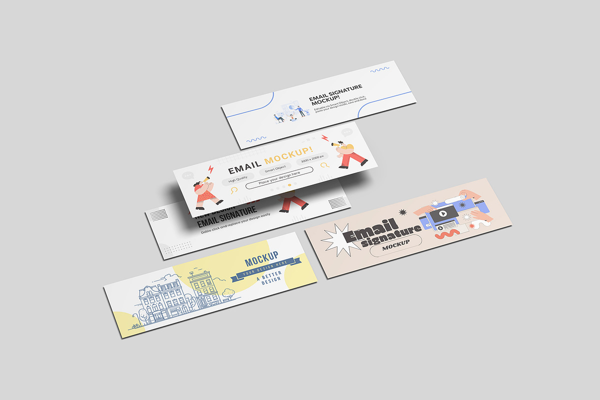 Email Signature Mockup, a Wearable Device Mockup by graphicpages (Photo 9 of 11)