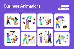 45 Animated Business Illustrations, a Finance Illustration by Creative Stall