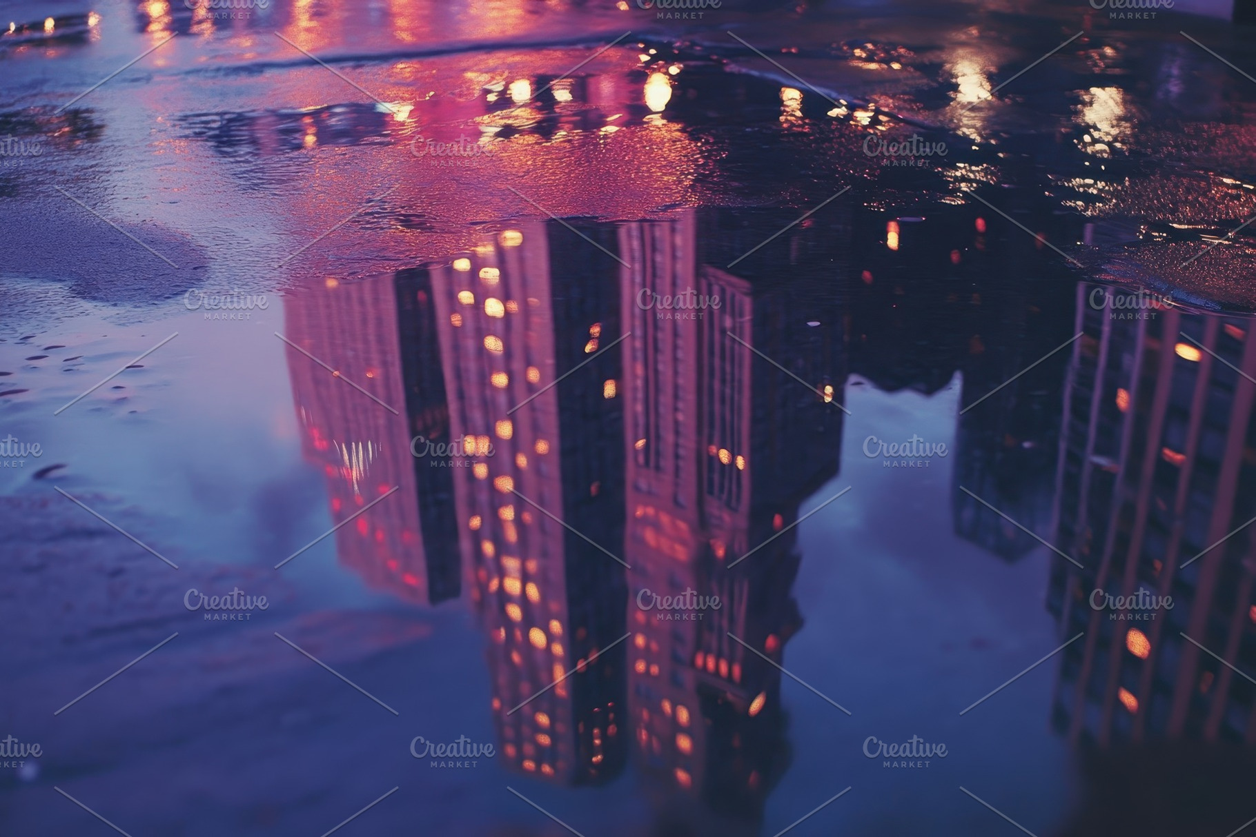 Night time lapse of NYC skyline refl, a Photo by Iftikhar Alam