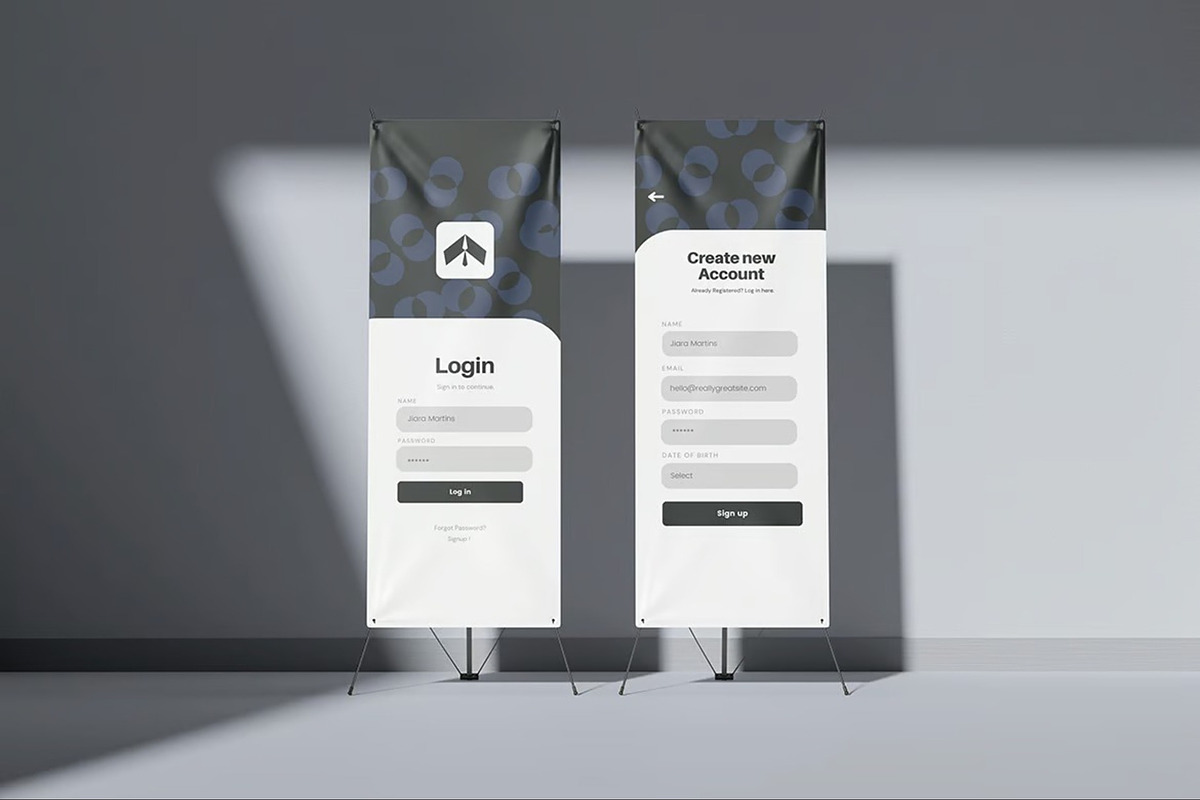 X Banner Mockup, an Advertising Mockup by Hubzway (Photo 2 of 5)