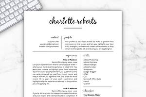 Resume/CV - Charlotte