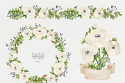 Watercolor anemones. Floral set, an Illustration by NataliVA (Thumbnail 3 of 4)