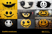 Graffiti emoticons. 66 images, a Decorative Illustration by Handmadefont (Thumbnail 5 of 13)