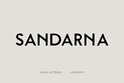Sandarna: A Hand-Lettered Font, a Sans Serif Font by Britt Fabello (Thumbnail 1 of 7)