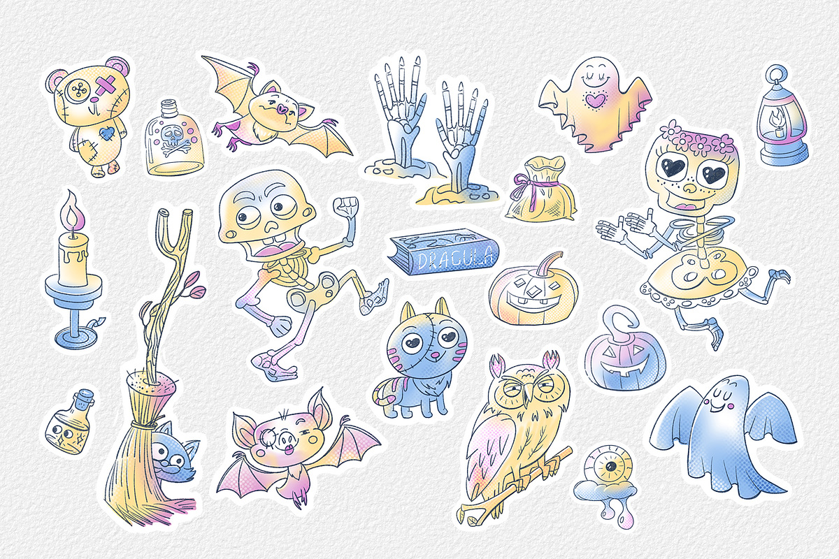 Cute Spooky Pastel Halloween Bundle, an Object Illustration by ArtyCats (Photo 3 of 6)