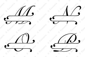 Split Monogram SVGs, PNGs