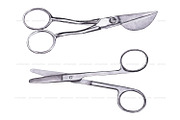 Watercolor vintage scissors clipart, an Object Illustration by ArtfulStudio (Thumbnail 3 of 8)