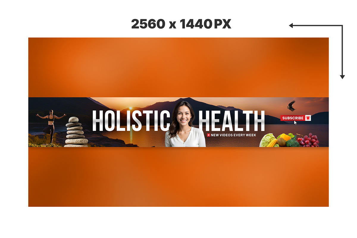 Health YouTube Banner Template, a Social Media Template by Vaughn Studios (Photo 2 of 5)