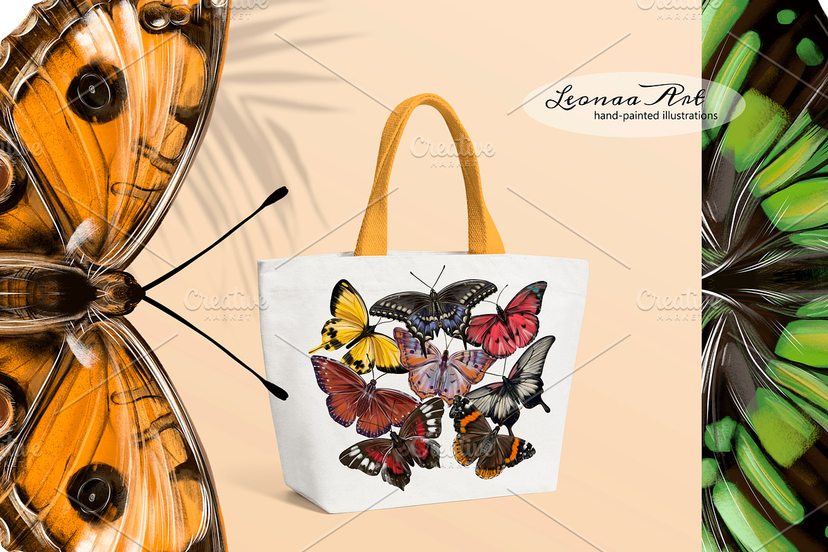 Butterflies Clipart Set, an Animal Illustration by Leonaa art (Photo 4 of 12)