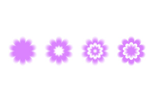 Flower aura shapes with y2k blur, an Object Illustration by YuliiaOsadcha
