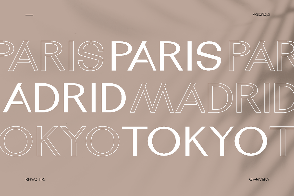 Pabriqa Font, a Sans Serif Font by Rhtype (Photo 2 of 9)