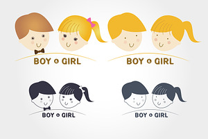 Kids,girl And Boy Icon