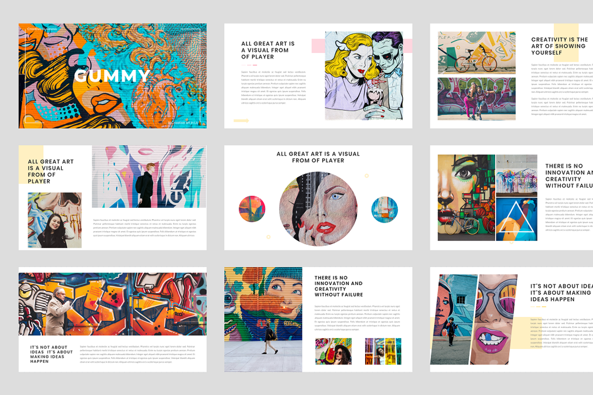 Gummy - Creative Art Google Slide, a Presentation Template by Biwarastudio (Photo 2 of 5)