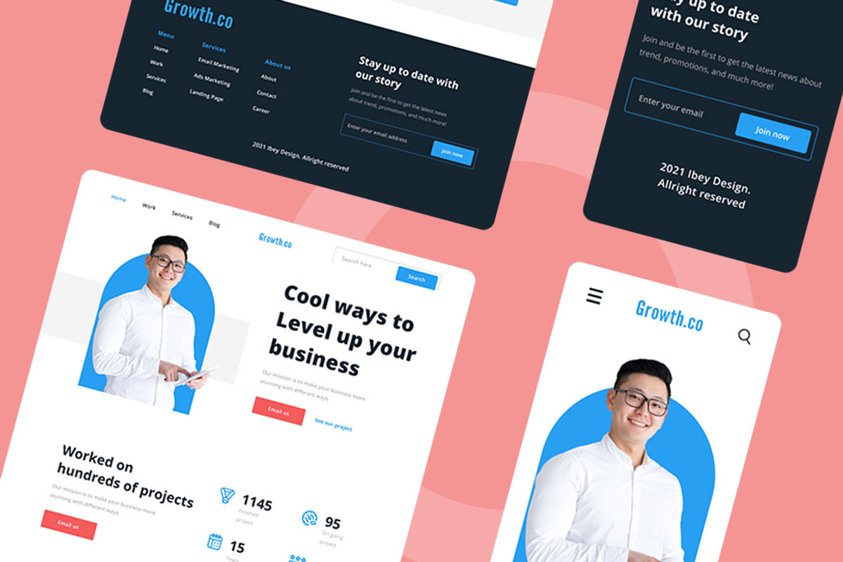 Marketing Agency Web Design, a Wireframe Template by INSPR STD (Photo 5 of 6)