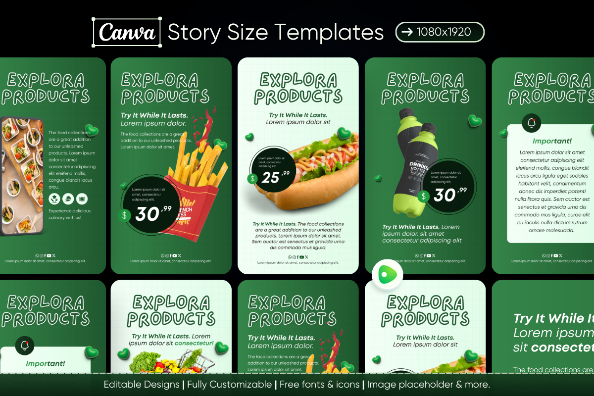 FreshCart–Food&GroceryCanva Template, a Social Media Template by Exceptionalways (Photo 4 of 5)