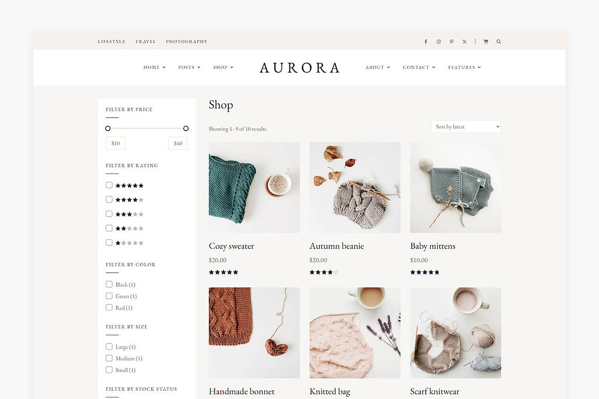 Aurora - WordPress Blog & Shop Theme, a WordPress Template by Lucid Themes (Photo 7 of 8)