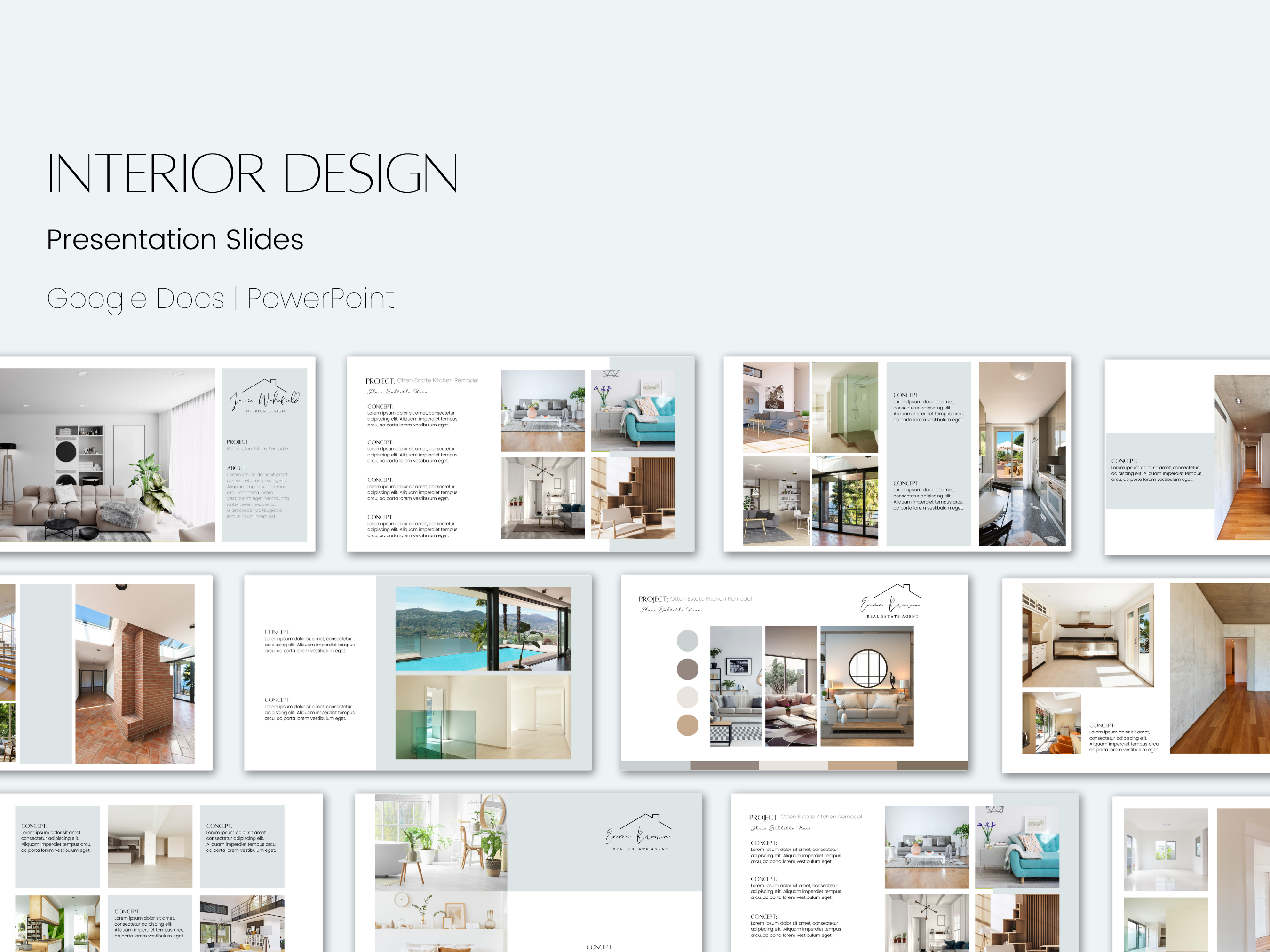 Interior Design Slides Template, a Presentation Template by Templits