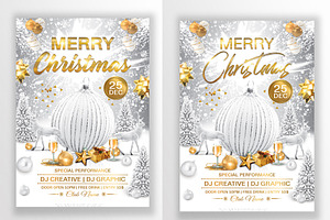 White Merry Christmas Flyer