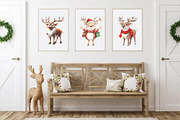 Christmas Deer. Watercolor PNG., an Animal Illustration by KENO Mascots (Thumbnail 6 of 8)