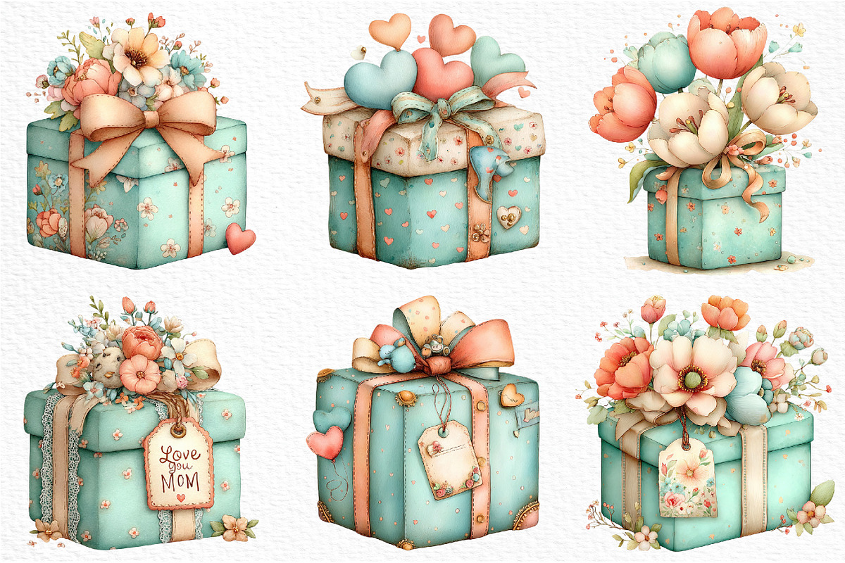 Mother’s Day Gift Box Clipart, an Illustration by Craft Nest (Photo 4 of 6)