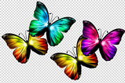 3D Neon Butterflies, an Animal Illustration by BazziBa♥ (Thumbnail 4 of 7)