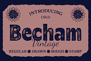 Becham Vintage, a Sans Serif Font by Craft Supply Co. (Thumbnail 1 of 8)