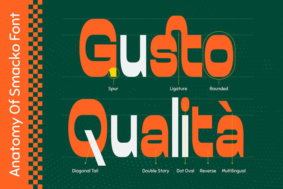 Smacko - Bold Reverse Retro Sans, a Sans Serif Font by Typia Nesia (Photo 12 of 12)