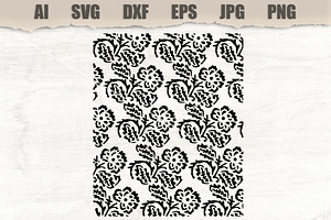 Stencil Floral Pattern, an Object Graphic by MARYCRAFTIRIA
