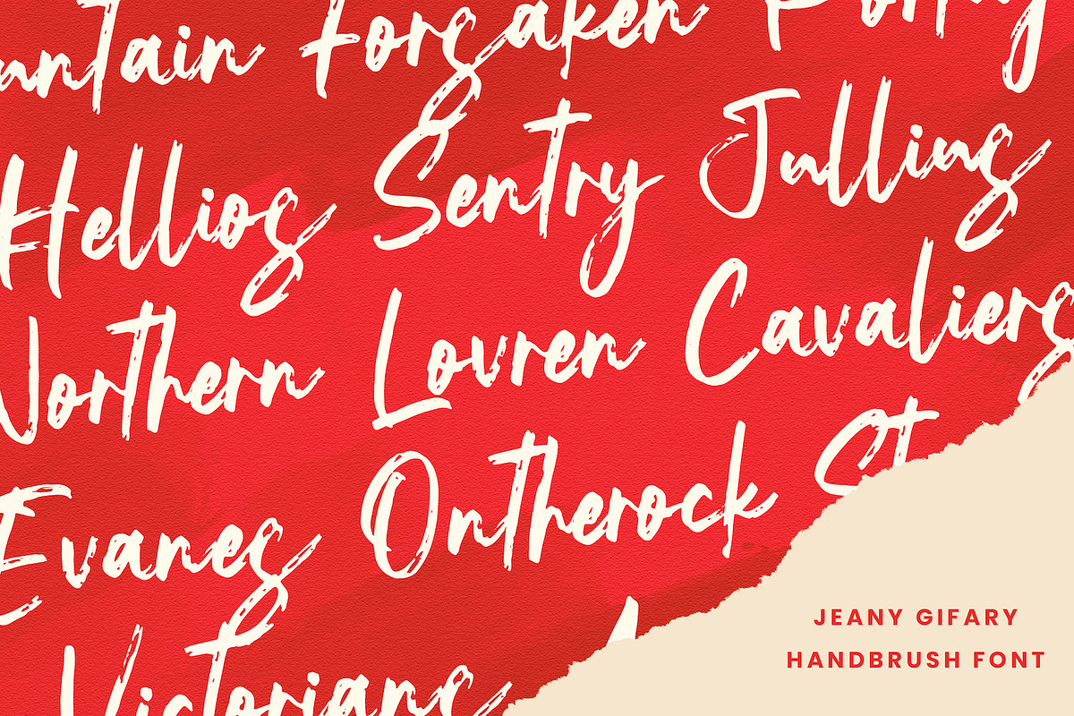 Jeany Gifary - Textured Brush Font, a Script Font by StringLabs (Photo 8 of 10)