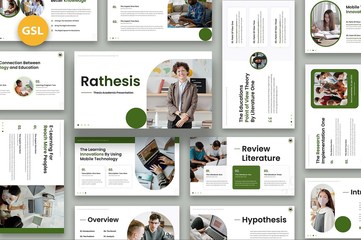 Rathesis - Thesis Academic GSlides, a Presentation Template by Fit-tee (Photo 1 of 5)