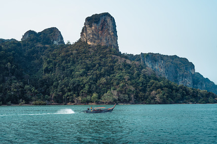 Views of the sea and mountains of Ao Nang, a Transportation Photo by Art Rachen