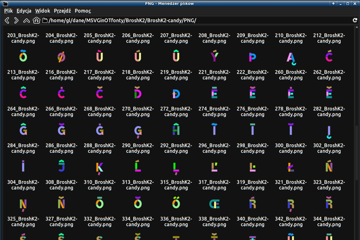 Color fonts BroshK2-candy & white preview 6