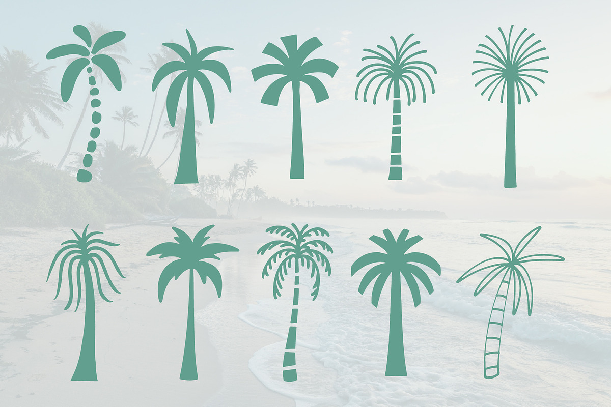 Palm tree vector design set, a Graphic by KristianStudio (Photo 4 of 8)