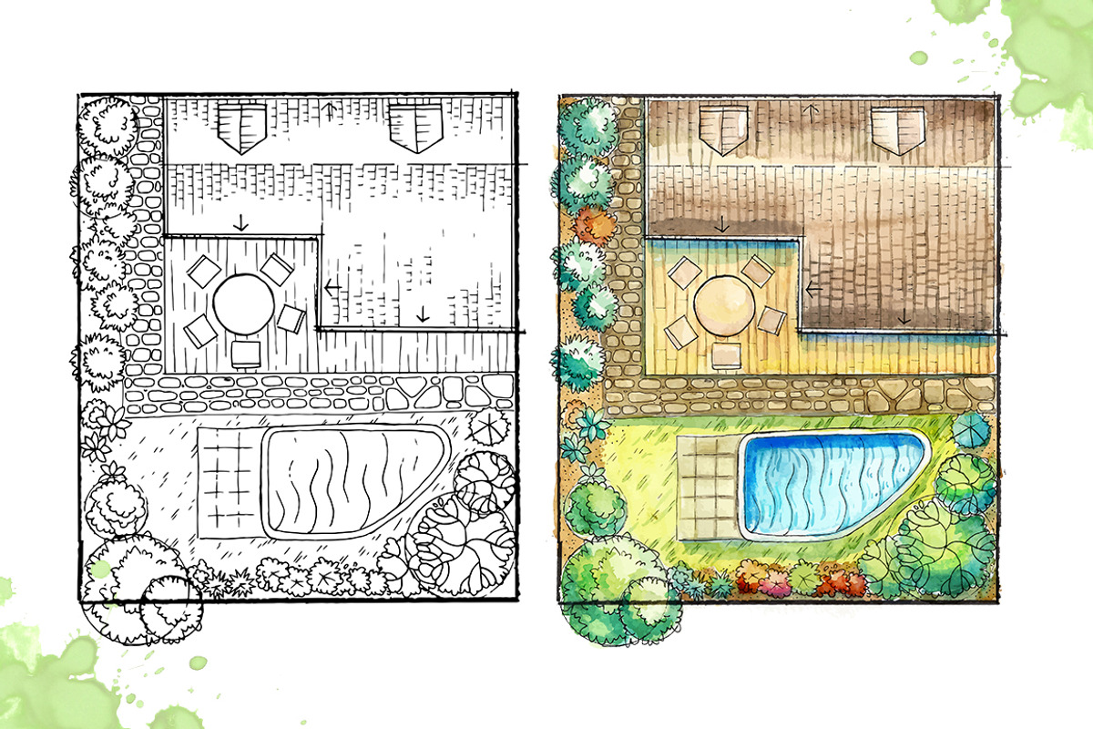 Landscape design set, a Decorative Illustration by AlexGreenArt (Photo 6 of 7)