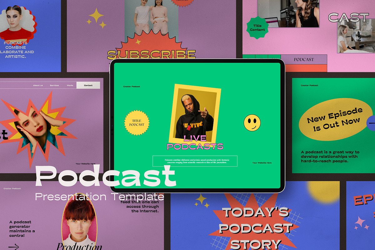 Podcast Powerpoint Template, a Presentation Template by Rocket Template
