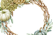 Watercolour autumn wreath PNG, a Decorative Illustration by Mary (Thumbnail 5 of 5)