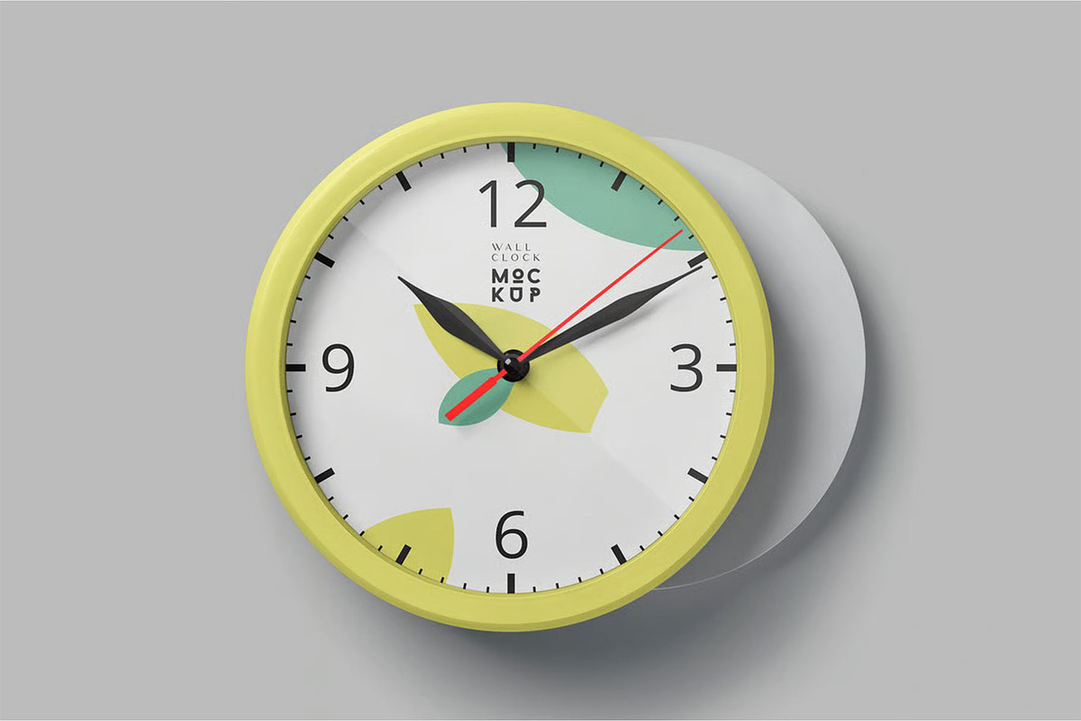 Round Wall Clock Mockups, a Product Mockup by megostudi0 (Photo 6 of 7)
