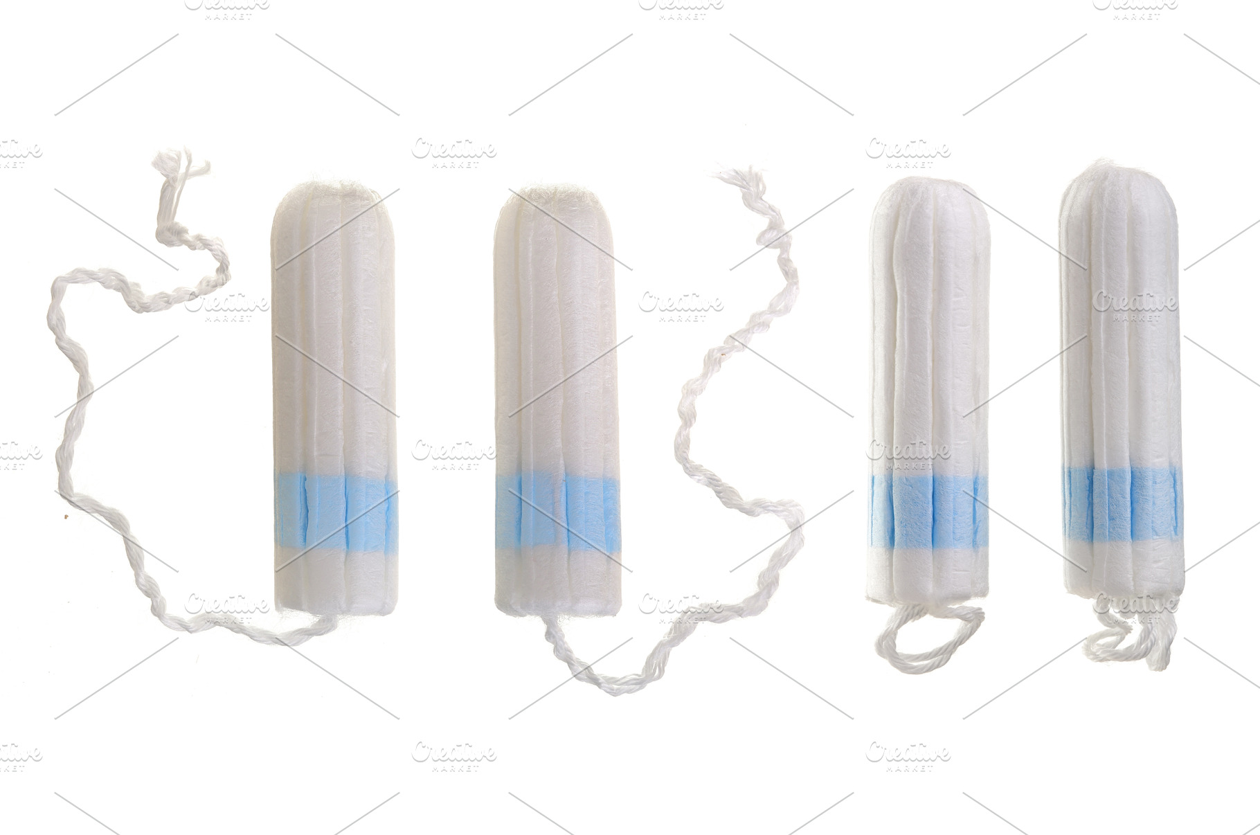 A new tampon with blue string to, a Health & Medical Photo by NataPhoto