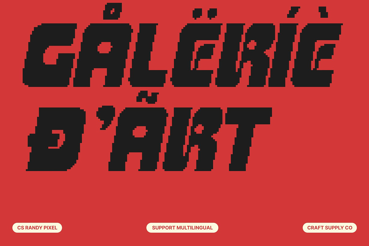CS Randy Pixel, a Sans Serif Font by Craft Supply Co. (Photo 2 of 7)