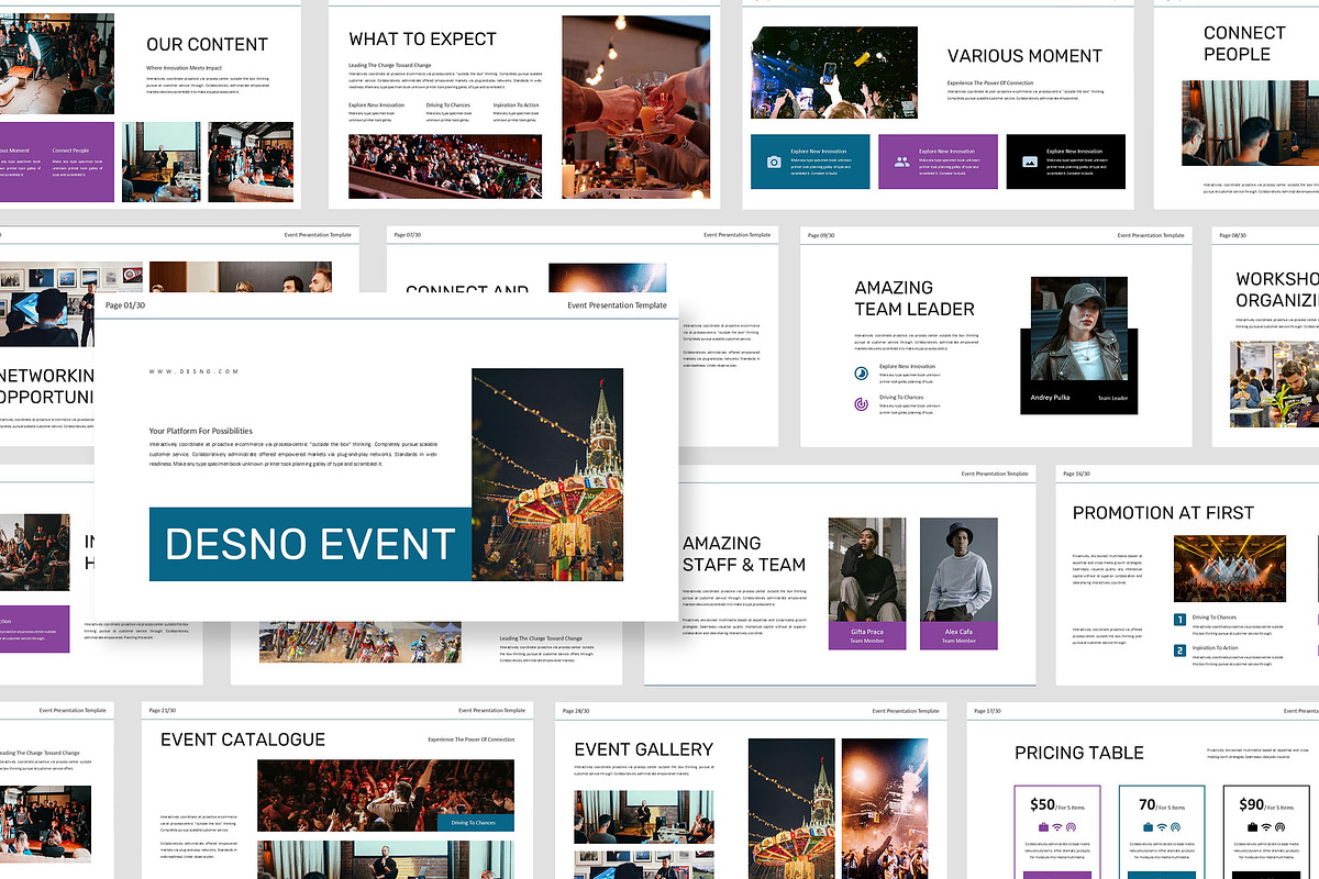 Desno : Event Google Slides, a Presentation Template by Punkl Camp (Photo 1 of 9)