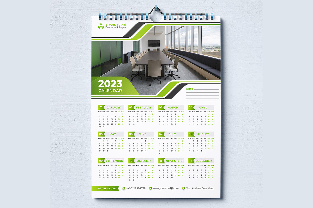 Wall Calendar 2023, a Templates & Theme by pixelcreatx (Photo 3 of 4)