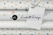 Pastel star, dots and hearts pattern, a Pattern Graphic by lindoet23 (Thumbnail 3 of 4)