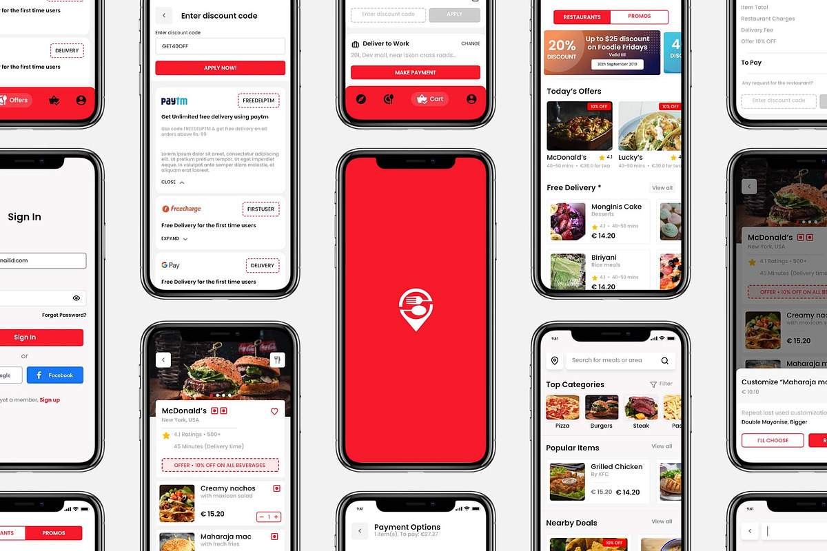 Food Order App Template (PSD), a Templates & Theme by INDERNEILk (Photo 6 of 7)