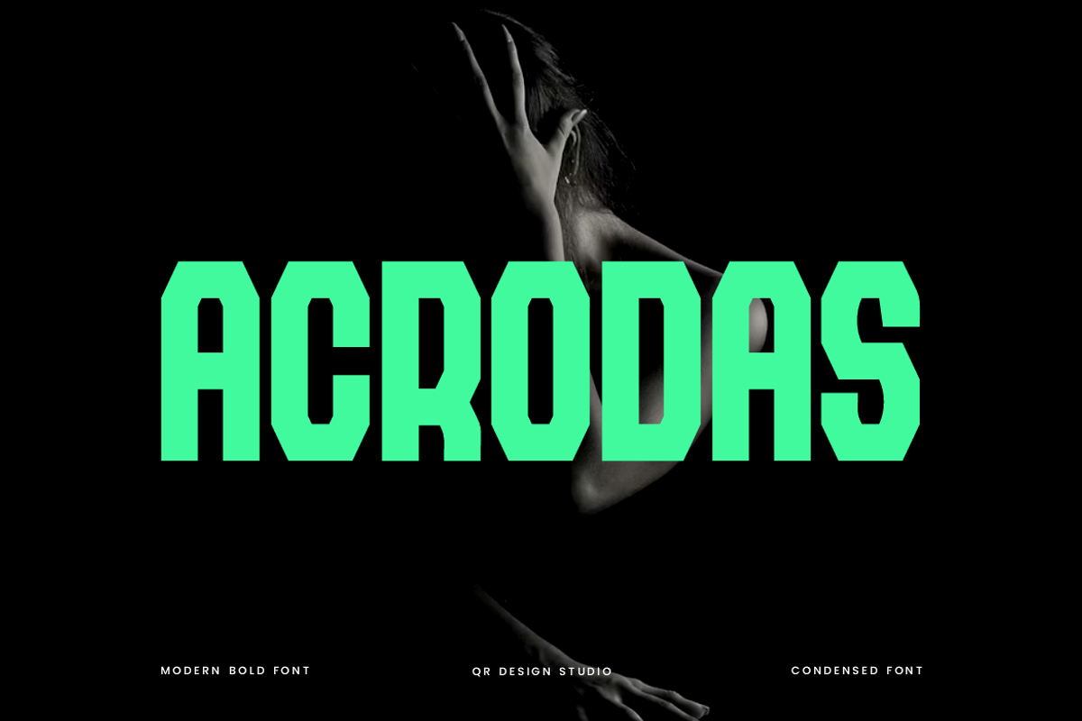 Acrodas - Condensed Display Font, a Sans Serif Font by QR Design Studio (Photo 1 of 10)