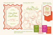 Peach summer wedding templates set, a Stationery Template by Garden in frame (Thumbnail 2 of 10)