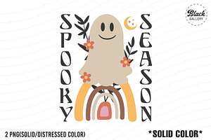 Boho Retro Halloween PNG Sublimation