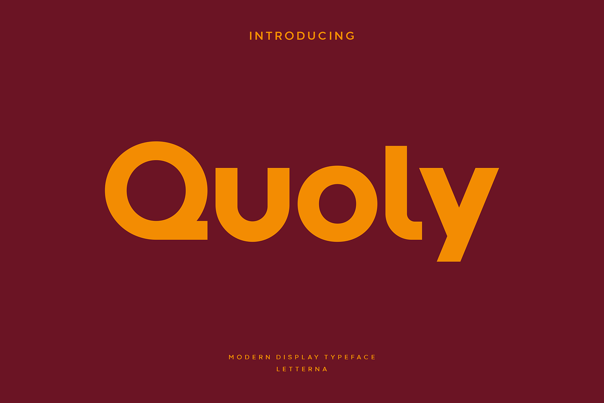 Quoly - Modern Display Typeface, a Sans Serif Font by Letterna (Photo 1 of 4)