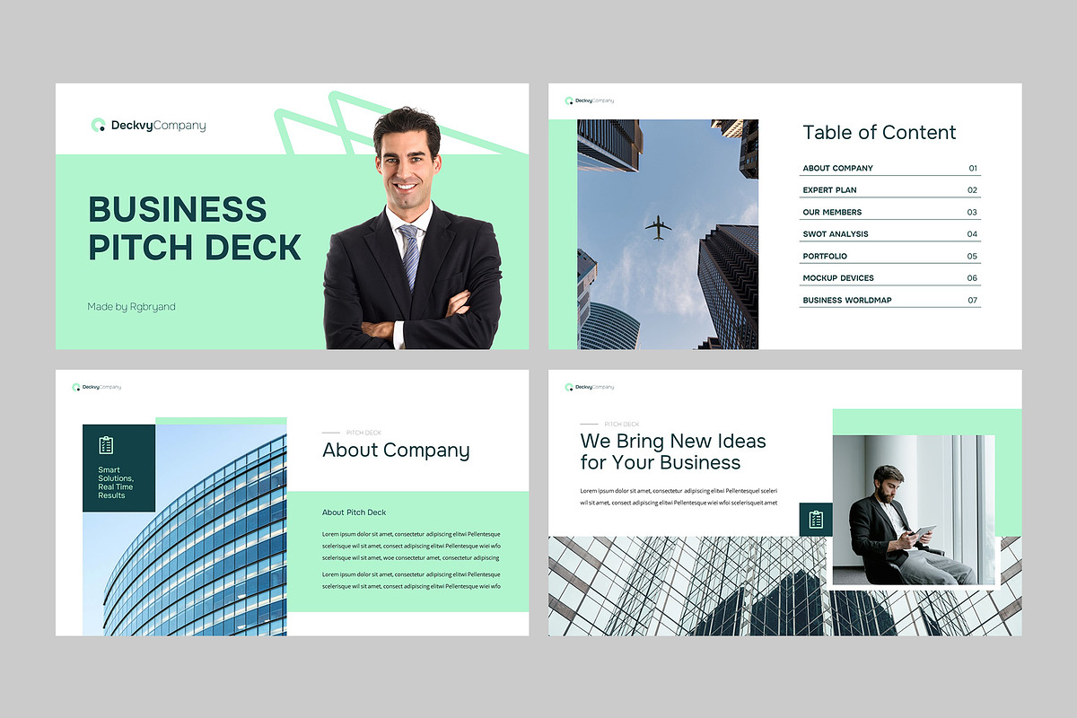 DECKVY - Business Pitch Deck PPT, a Presentation Template by rgbryand