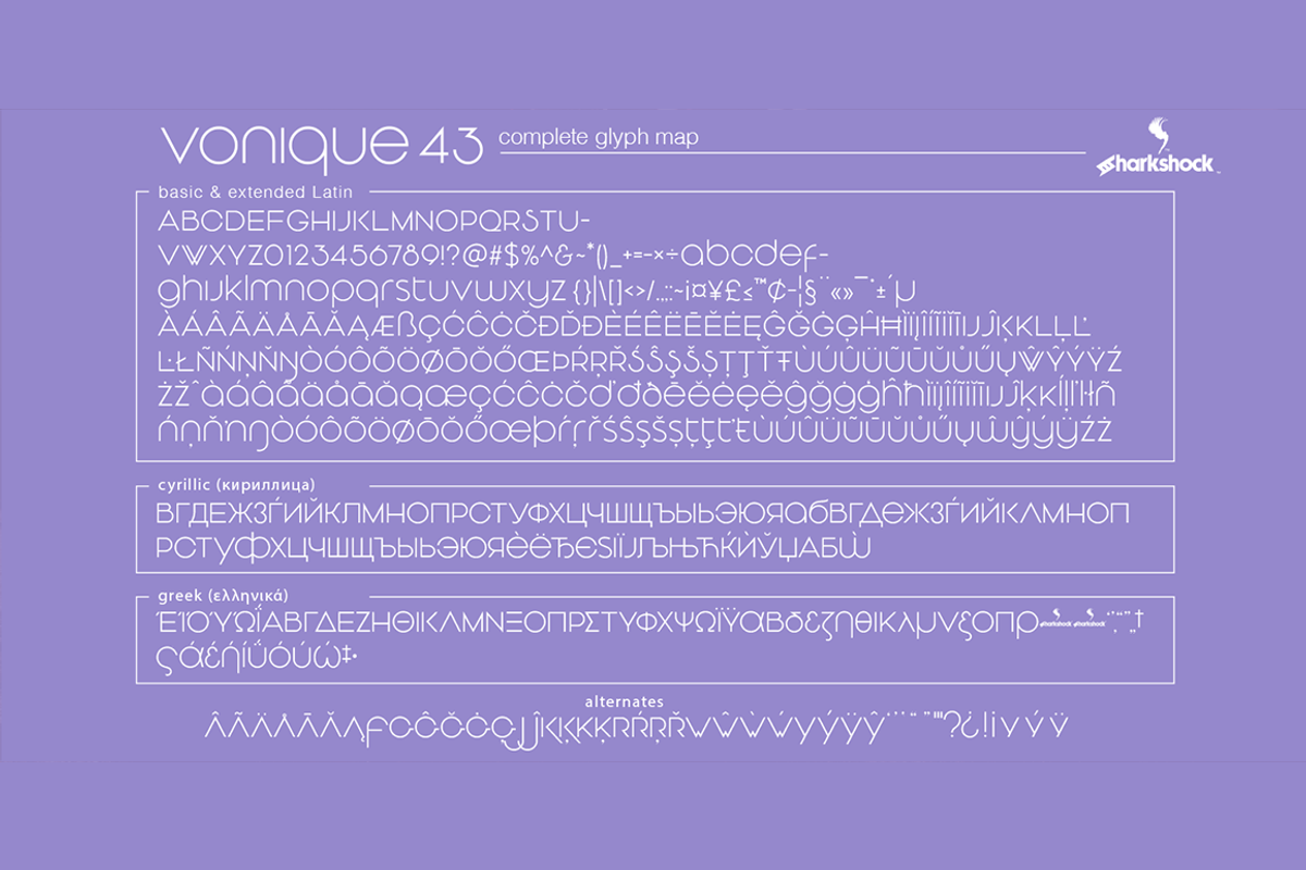 Vonique 43, a Sans Serif Font by Sharkshock (Photo 3 of 5)