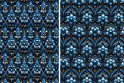 Whimsical indigo seamless patterns, a Pattern Graphic by Bubert Art (Thumbnail 3 of 5)